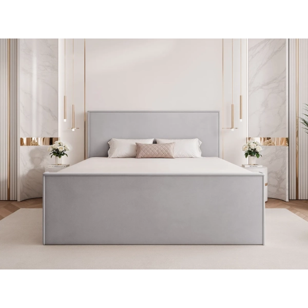 ELEGANCKIE ŁÓŻKO KONTYNENTALNE Z WYBOREM TKANIN POLIO 120X200 - PRZÓD